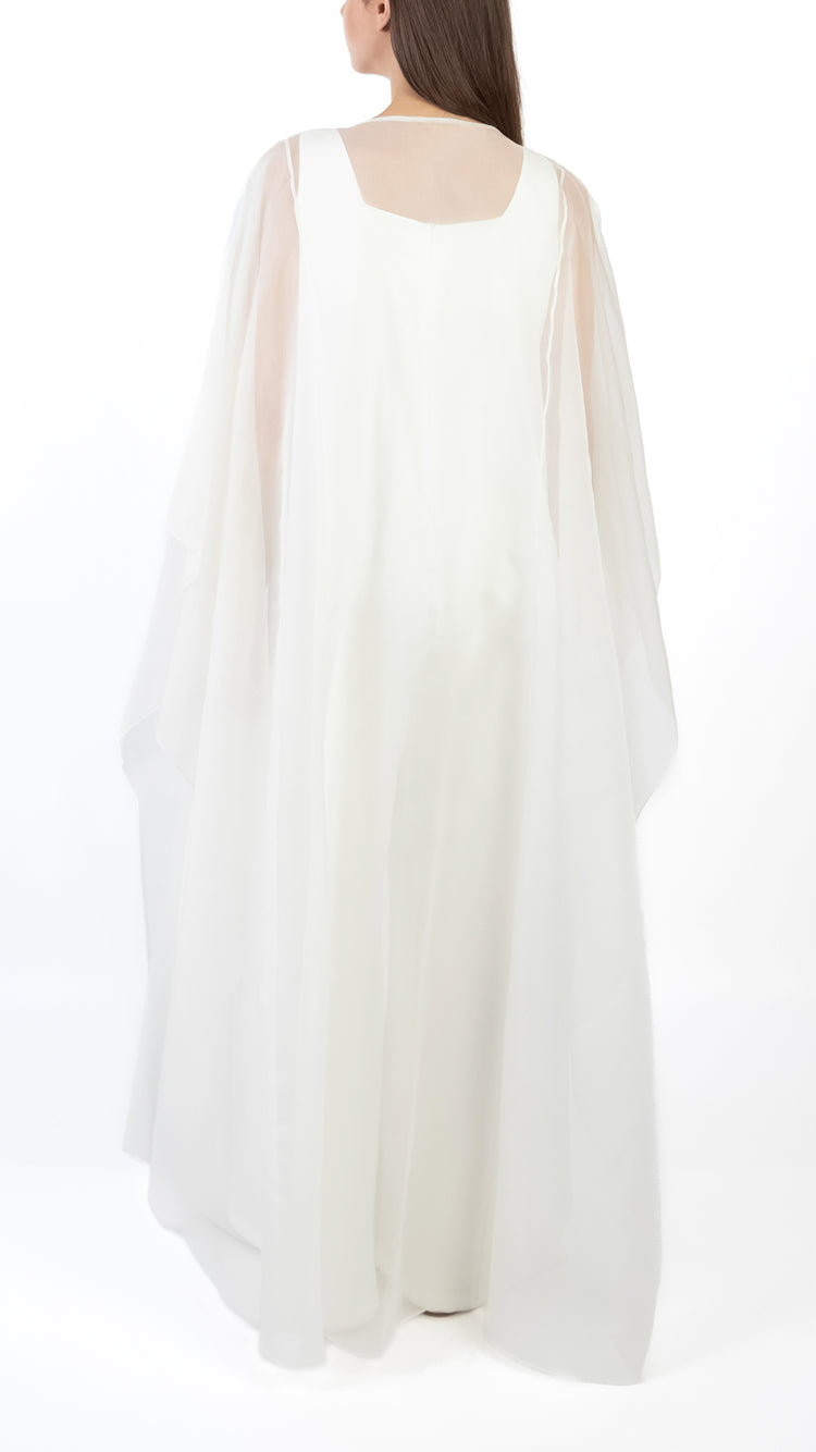 Embellished Organza Caftan and Jumpsuit