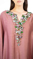 Crystals Embellished Split Neck Caftan