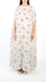 All-Over Sequin Embellished Organza Cape with Inner Dress