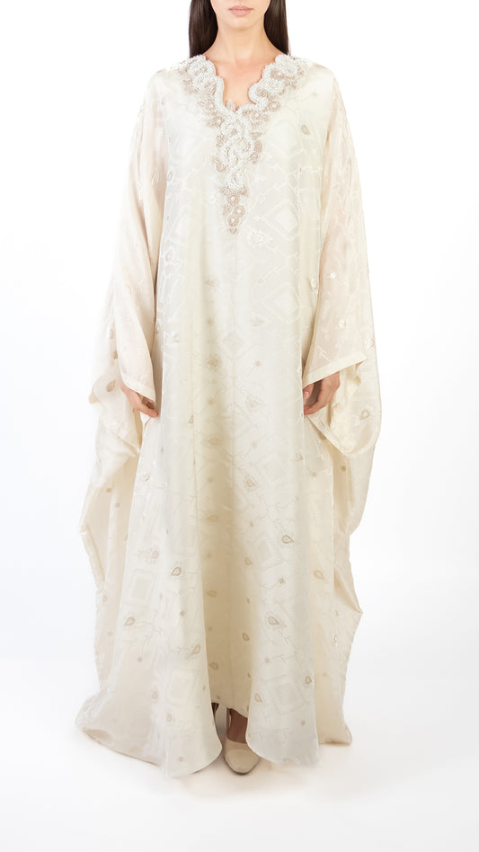 Embellished V-Neck Caftan