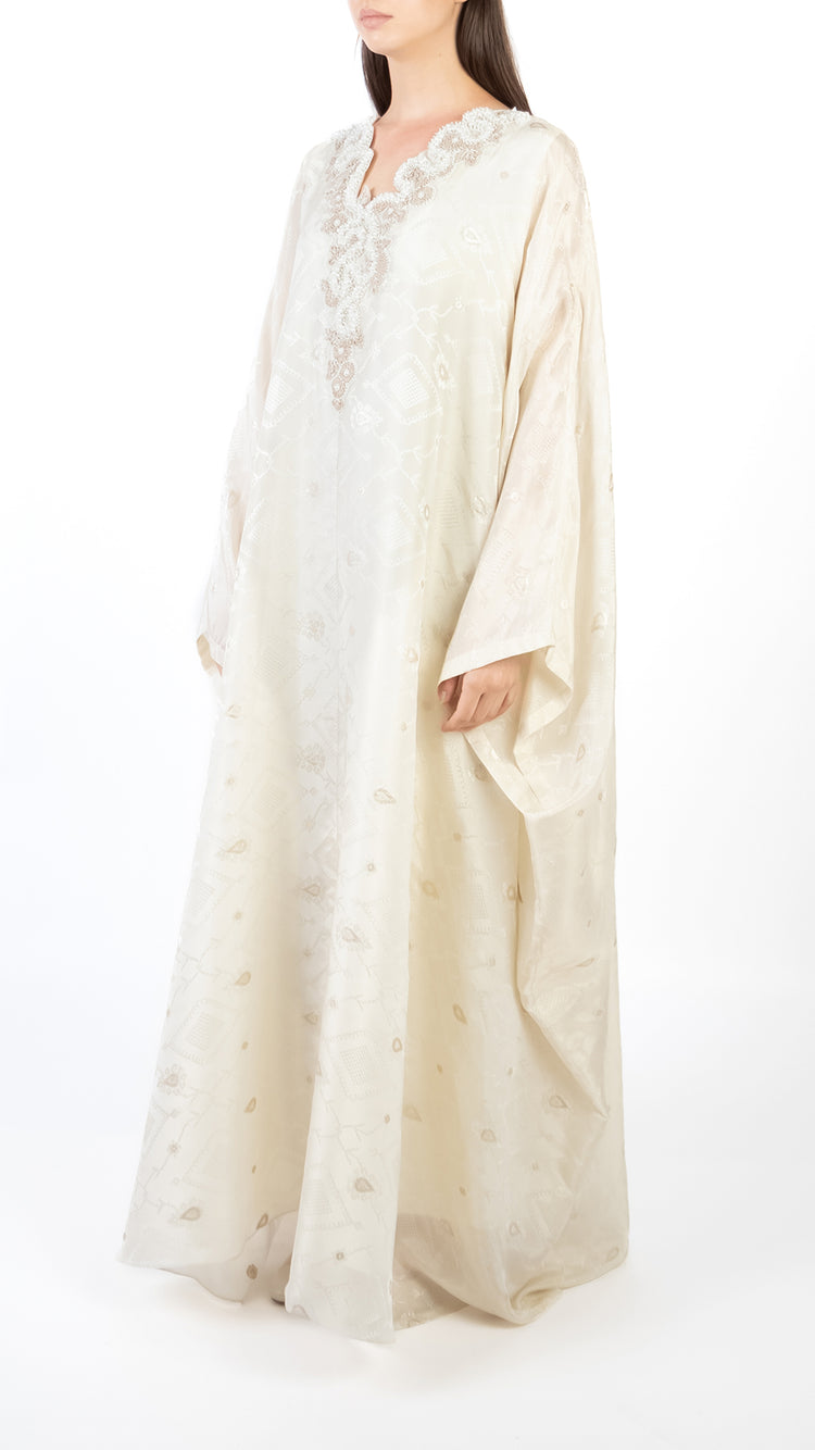 Embellished V-Neck Caftan